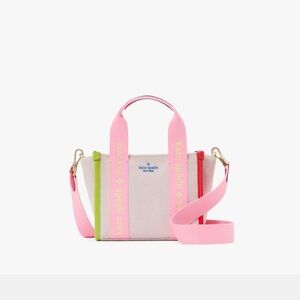 NWT $299MSRP Kate Spade Kip Canvas Mini Tote and Green Tote Bag